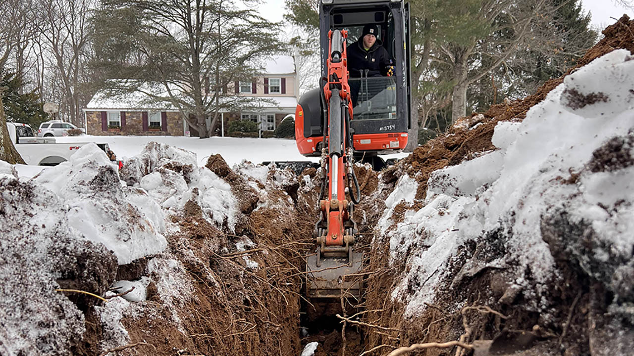Well Waterline excavation